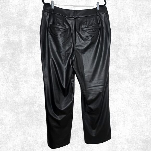 NWT Lane Bryant Faux Leather Pants – Size 16 – Rock Glam Vegan Trousers - Picture 5 of 7